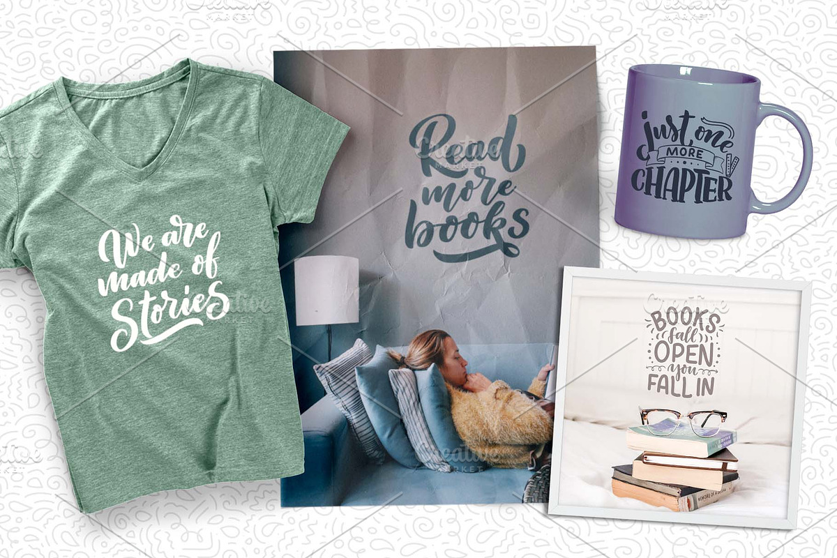 Books Lettering Quotes, a Decorative Illustration by Artlana (Photo 2 of 4)