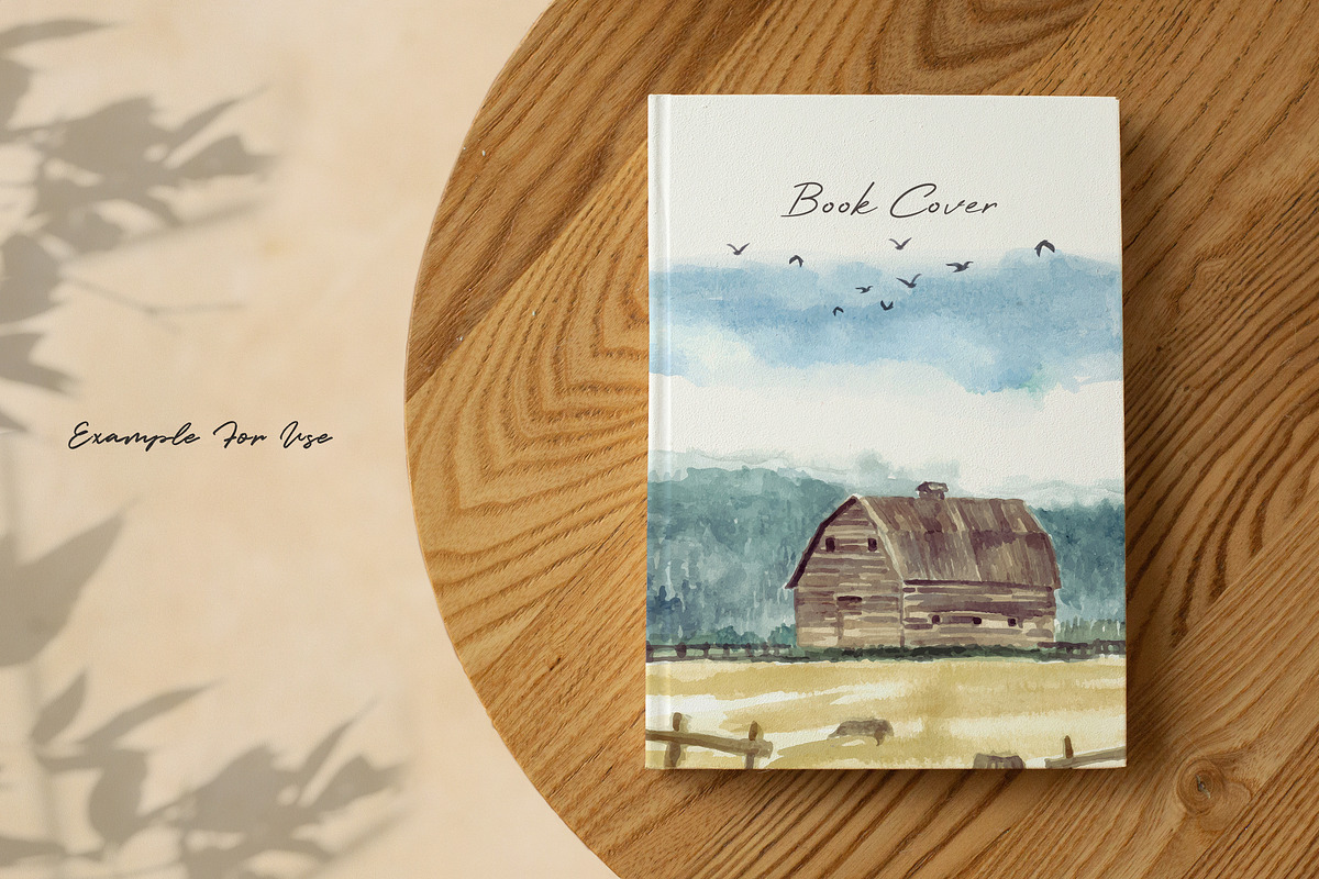Watercolor Barn & Landscapes, an Object Illustration by Yorda Studio (Photo 8 of 10)