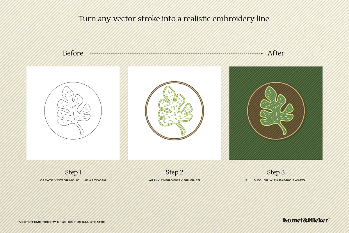 Vector Embroidery Brushes, a Brush Add-On by Komet & Flicker (Photo 13 of 13)