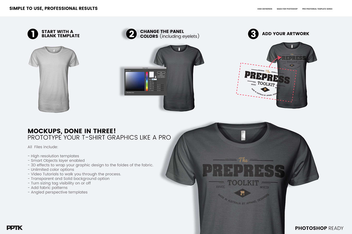 Men's Ghosted T-Shirt Mockups, a Shirt Mockup by PrePress Toolkit (Photo 3 of 7)
