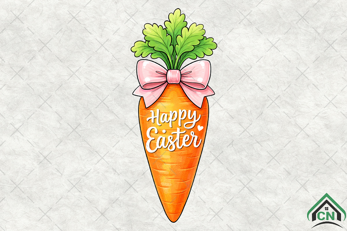 Happy Easter Carrot PNG, an Illustration by Craft Nest (Photo 2 of 6)