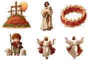 Christian Easter Clipart Jesus Png, an Illustration by CreationArt (Thumbnail 2 of 5)