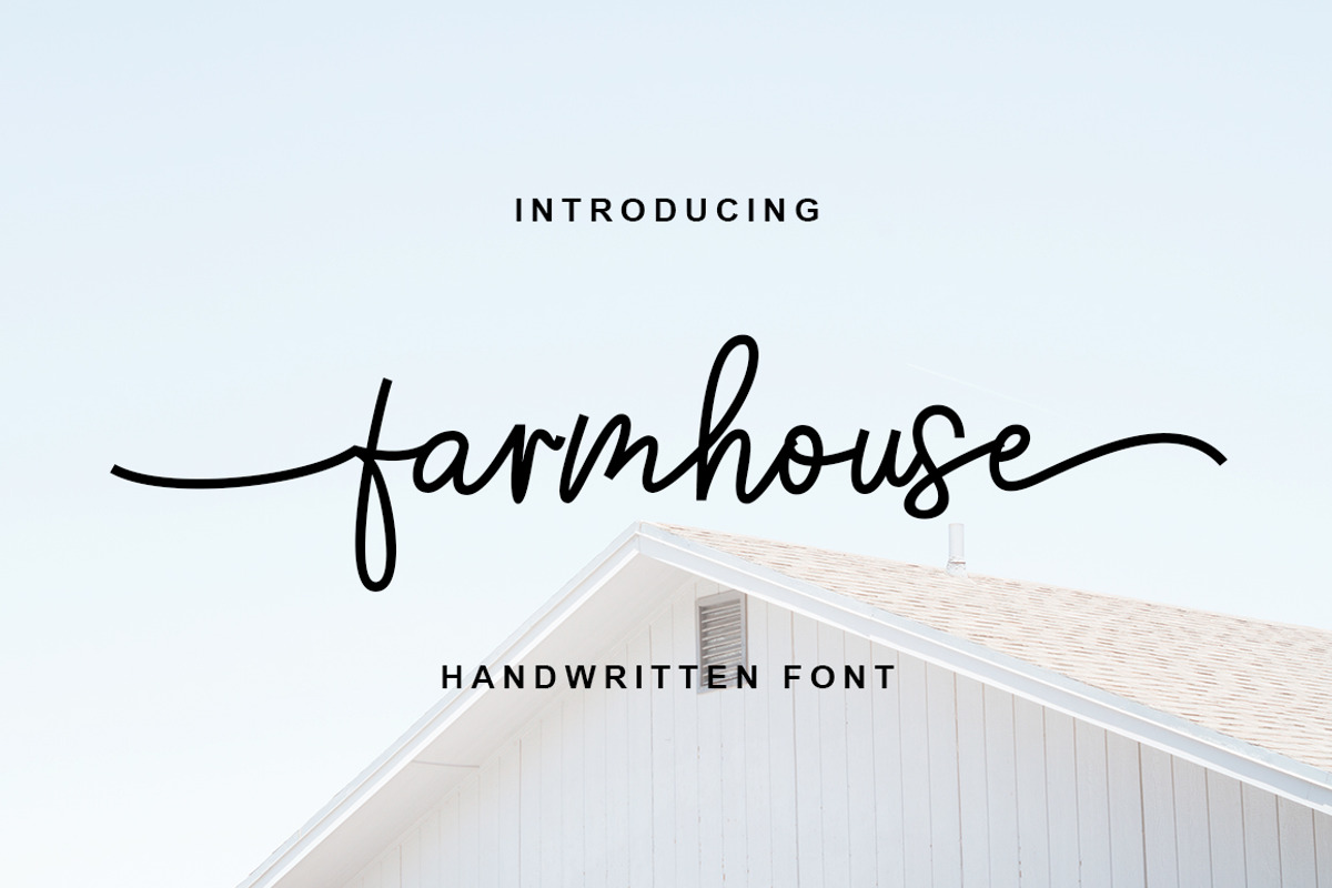 farmhouse, a Script Font by Nurul_kamal (Photo 1 of 9)