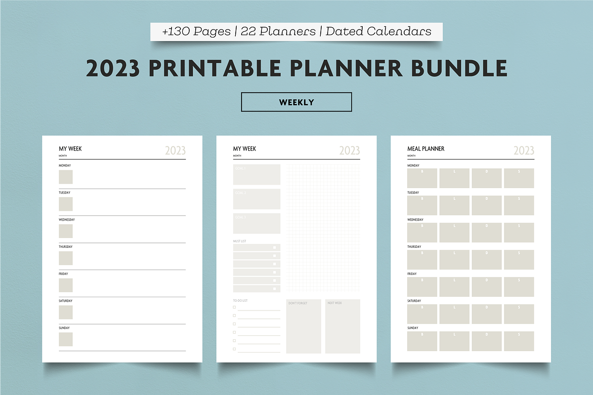 2023 Big Planner Bundle +1800 Pages, a Templates & Theme by SizenS (Photo 10 of 15)