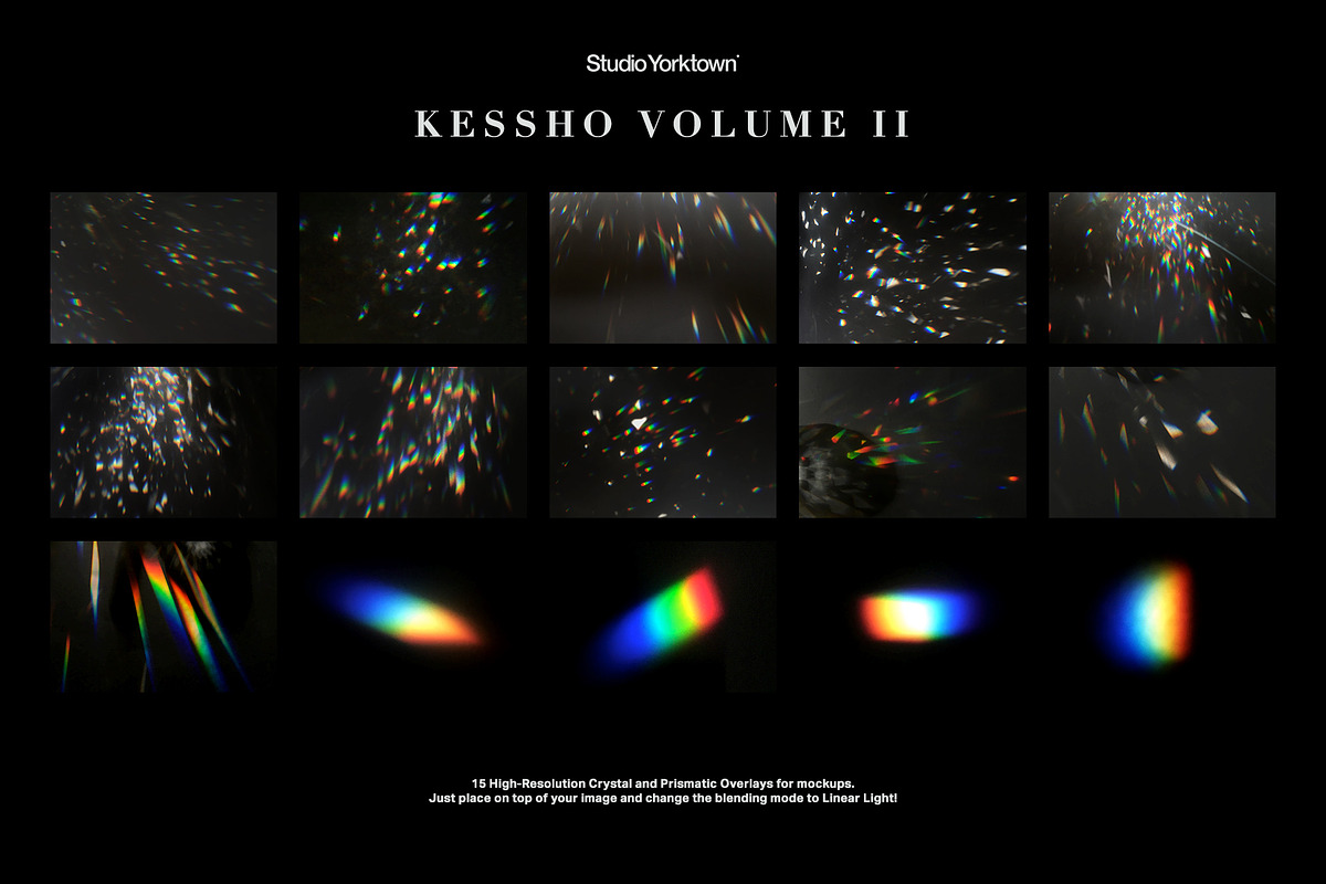 Kessho Crystal Light Overlays Vol II, a Texture Graphic by Studio Yorktown (Photo 2 of 9)