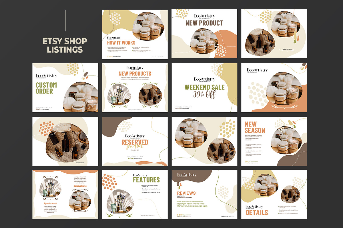 Canva ETSY Shop Kit - EcoArtistry, a Templates & Theme by illycreative (Photo 5 of 5)