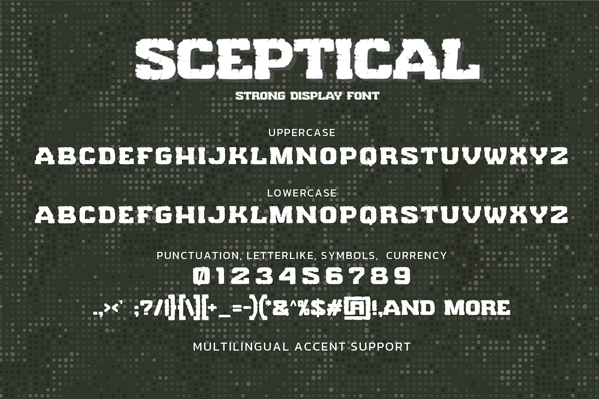 SCEPTICAL - Strong Display Font, a Font by Gassstype (Photo 7 of 8)