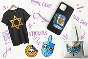 Haunted Hannukah Clipart - PNG pack, a Seasonal Illustration by Sonch' s Curiosities (Thumbnail 2 of 3)