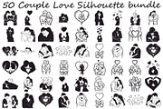 Couple Love Silhouette Bundle, an Illustration by jahid234 (Thumbnail 1 of 48)