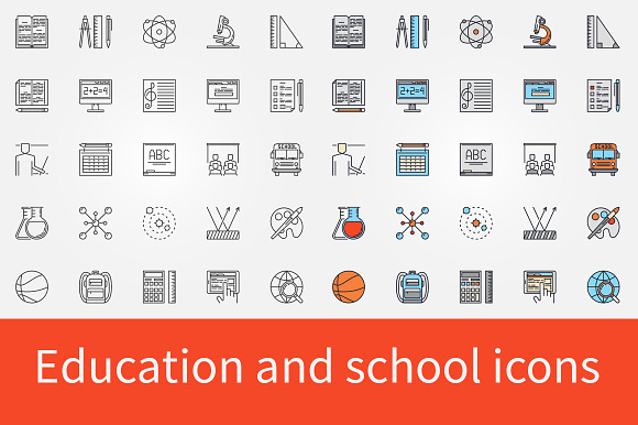 Education And School Icons Set