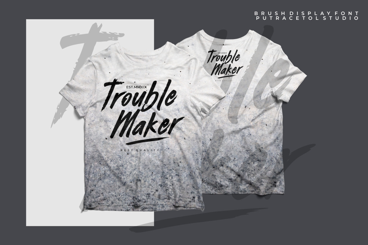 Busther - Handbrush Typeface preview 5