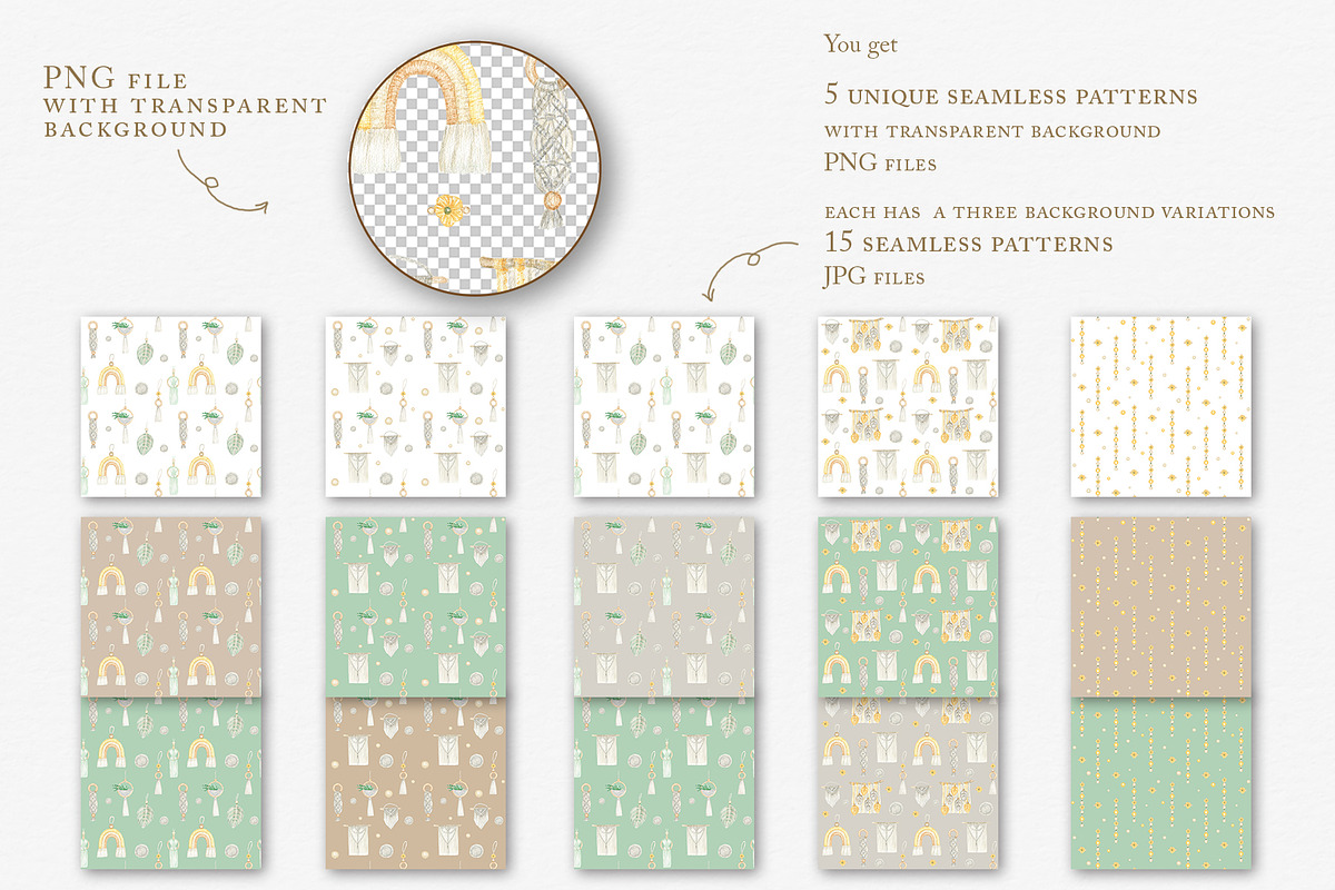 Macrame Boho Watercolor Clipart, an Object Graphic by svetlanaARTdreams (Photo 9 of 11)