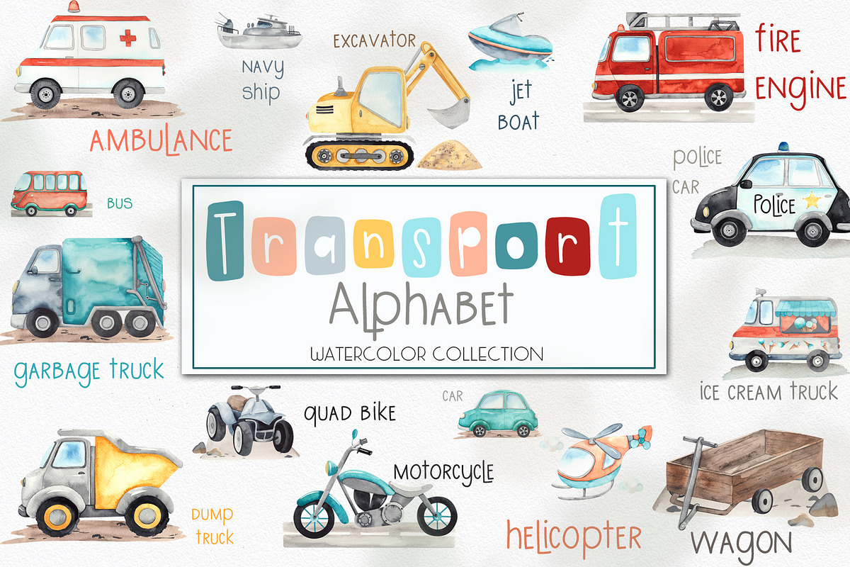 Transport BUNDLE 4 in 1, an Object Graphic by Ana-Sakuta (Photo 2 of 28)