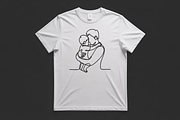 Father Hug Child Embroidery Minimal, an Illustration by Purpose Ekbal (Thumbnail 3 of 3)
