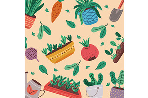 urban gardening background, an Illustration by studiogstock