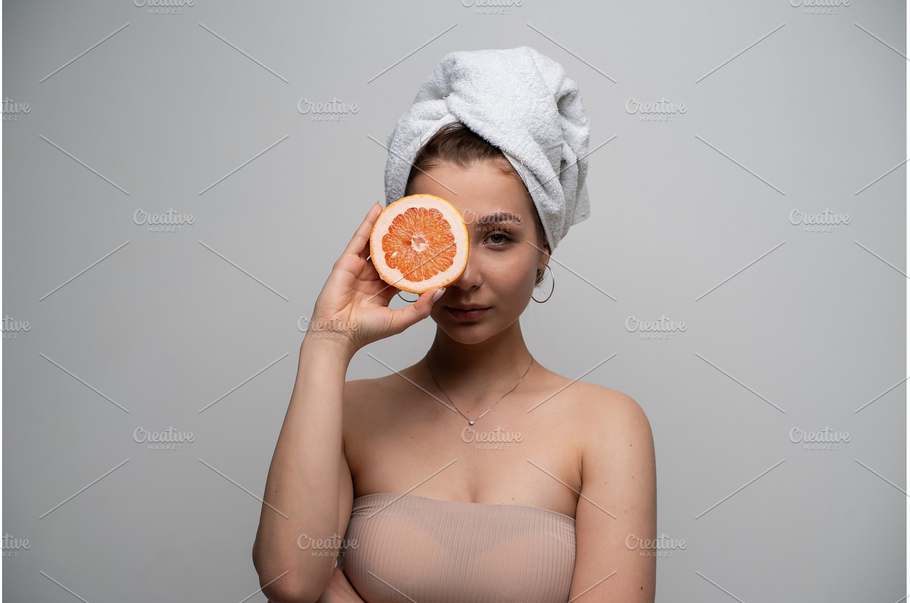 Woman preparing for a natural, a Health & Medical Photo by volodymyrshtun13795