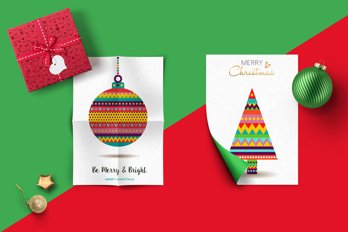 christmas geometric type+MORE 90%OFF, a Background Graphic by Cienpies Design (Photo 6 of 8)