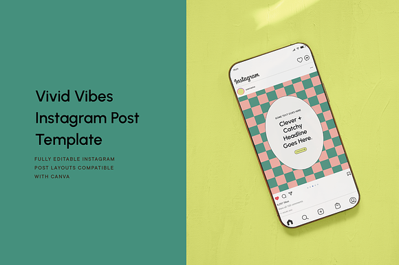 Vivid Vibes: Instagram Post Template preview 6