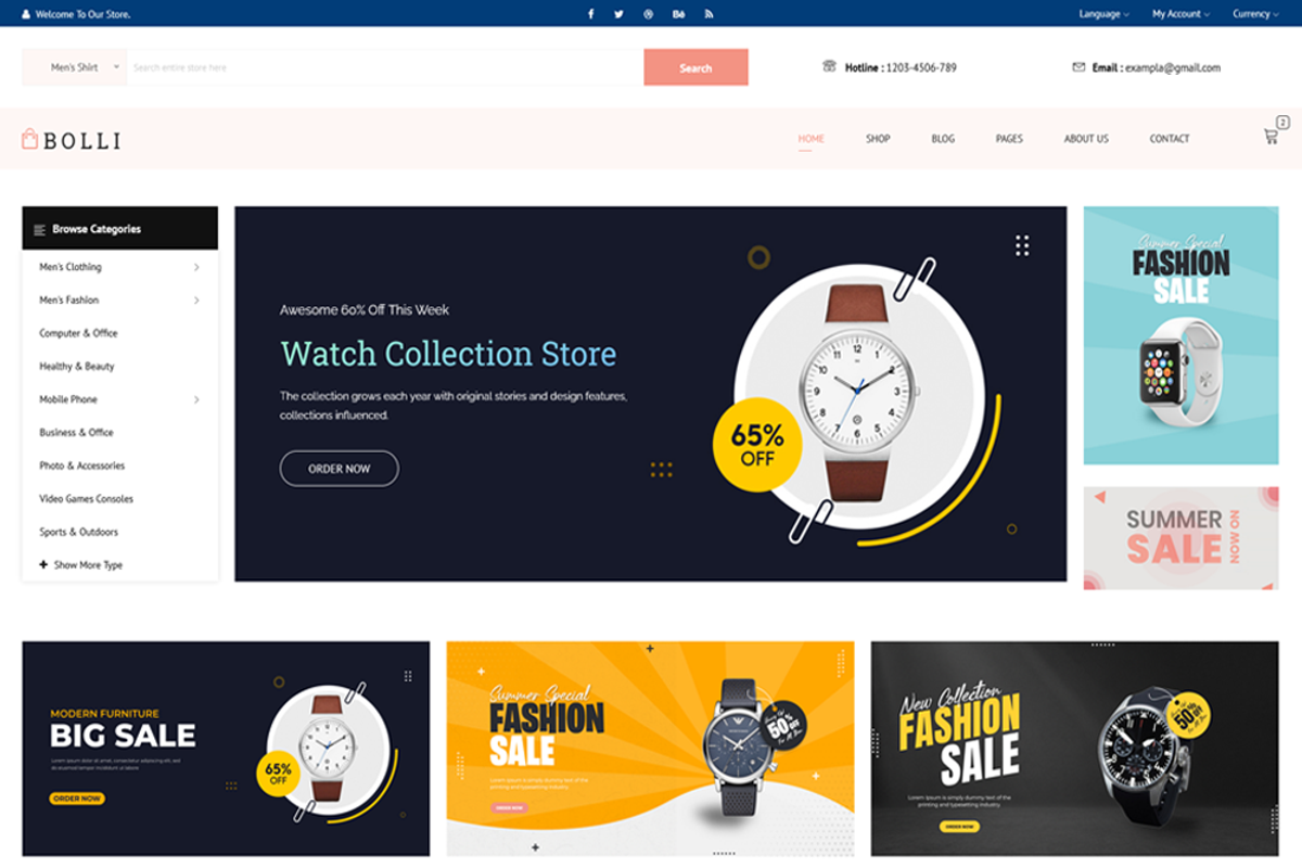 Bolli Multipurpose Fashion Template, a Bootstrap Template by techboot (Photo 6 of 6)