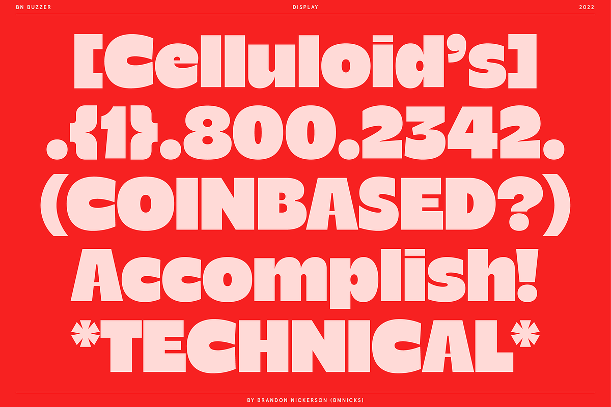 BN Buzzer Sans Serif Display Font, a Sans Serif Font by Bnick (Photo 9 of 18)