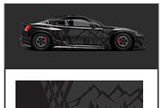 Sleek Racing Car Wrap Design, a Sport Illustration by CarWrap design (Thumbnail 4 of 4)