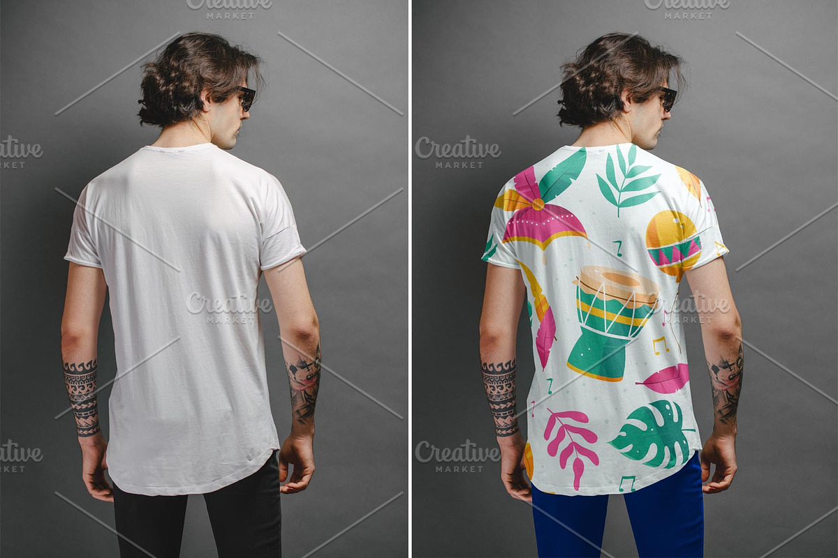 T-shirt mockup (front and back) # 3, a Shirt Mockup by Arfis (Photo 3 of 6)