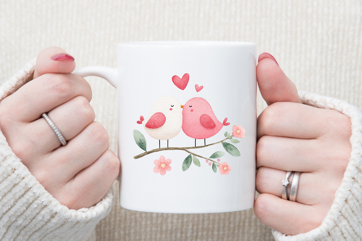 Cute Watercolor Valentines Clipart B, an Illustration by Sublimation Artist (Photo 5 of 6)