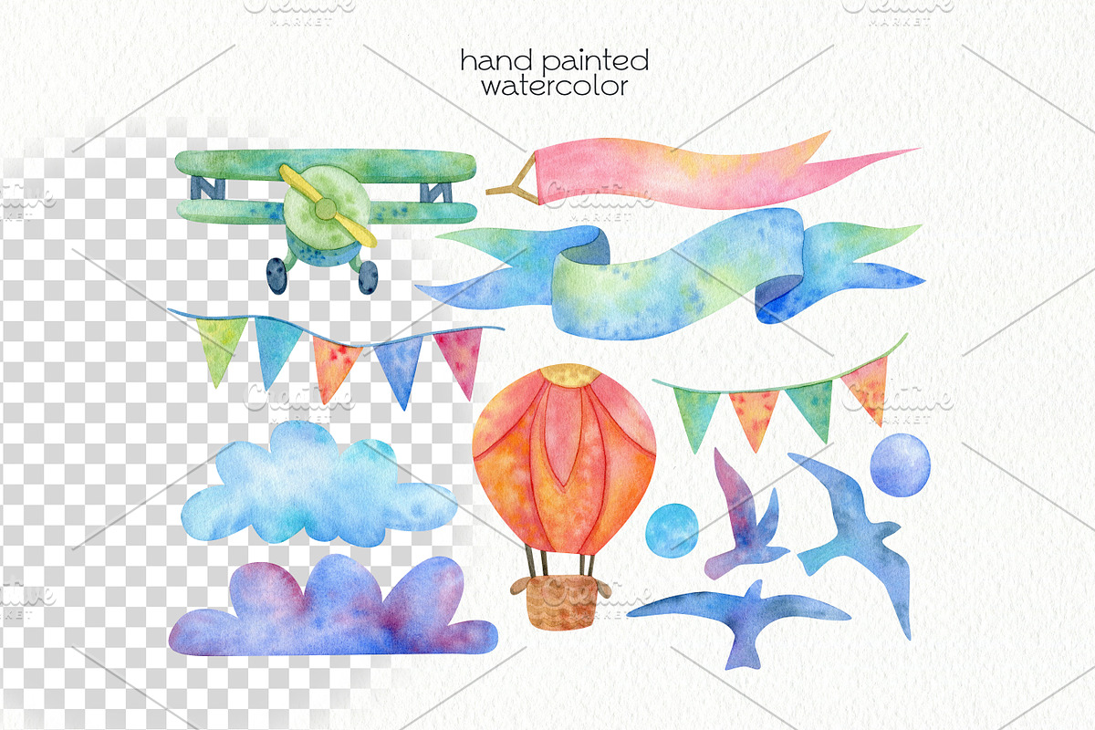 Watercolor Transport, an Illustration by OllyKo Art (Photo 4 of 9)