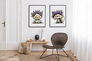 Whimsical Cute Lavender Animals PNG, a Seasonal Illustration by Canvas Craft (Thumbnail 7 of 10)