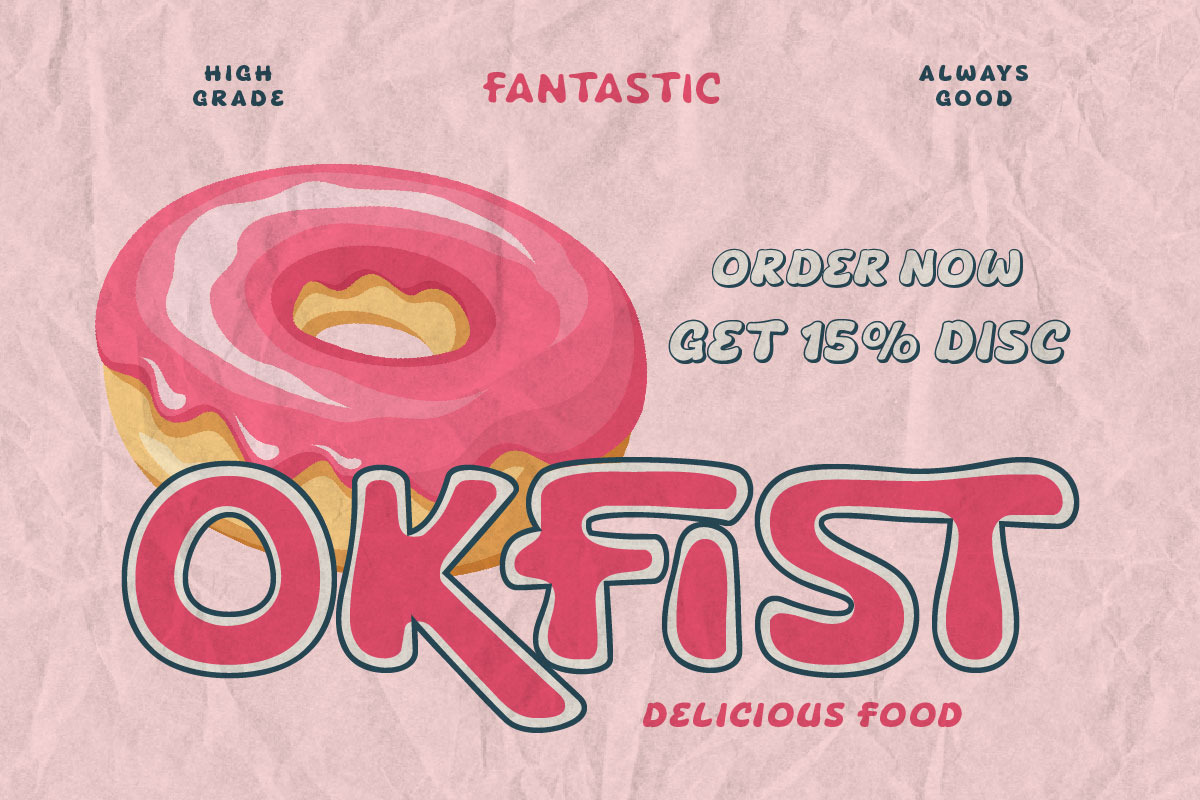 Likefu - Retro Display Font, a Handwritten Font by twinstd (Photo 2 of 10)