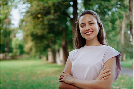 Portrait of a beautiful young woman, a Person Photo by HalfPoint