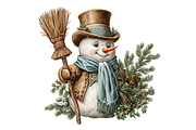 Cozy Snowman Clipart JPG, an Illustration by Memories By Lea (Thumbnail 13 of 17)