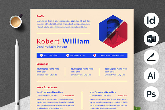 Timeline Resume with Visual Elements preview 6
