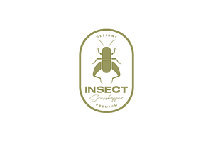 Insect Grasshopper Badge Logo