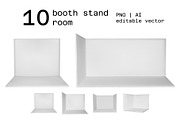3d Booth Stand Mockup - edit vector, a Merchandise Mockup by MariiaVD (Thumbnail 1 of 2)