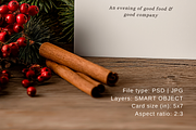 Rustic Christmas Card Mockup 5x7 in, an Advertising Mockup by Serenefeeling (Thumbnail 4 of 7)