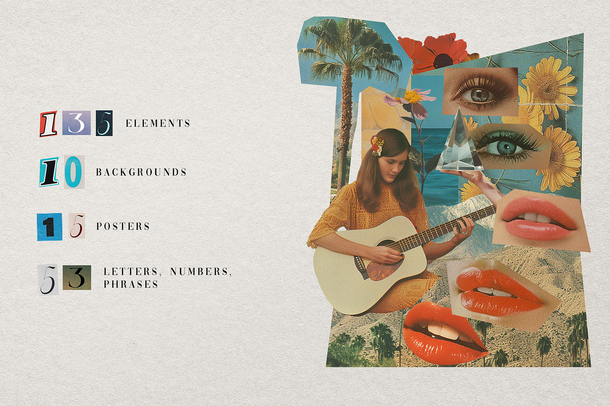 Palm Springs Collage Creator Set, an Object Graphic by Kaleriia (Photo 2 of 11)