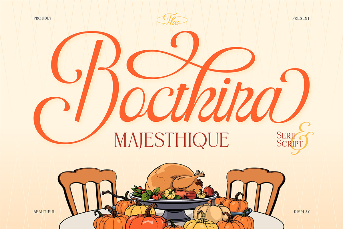 Bocthira Majesthique, a Script Font by Burntilldead (Photo 1 of 12)