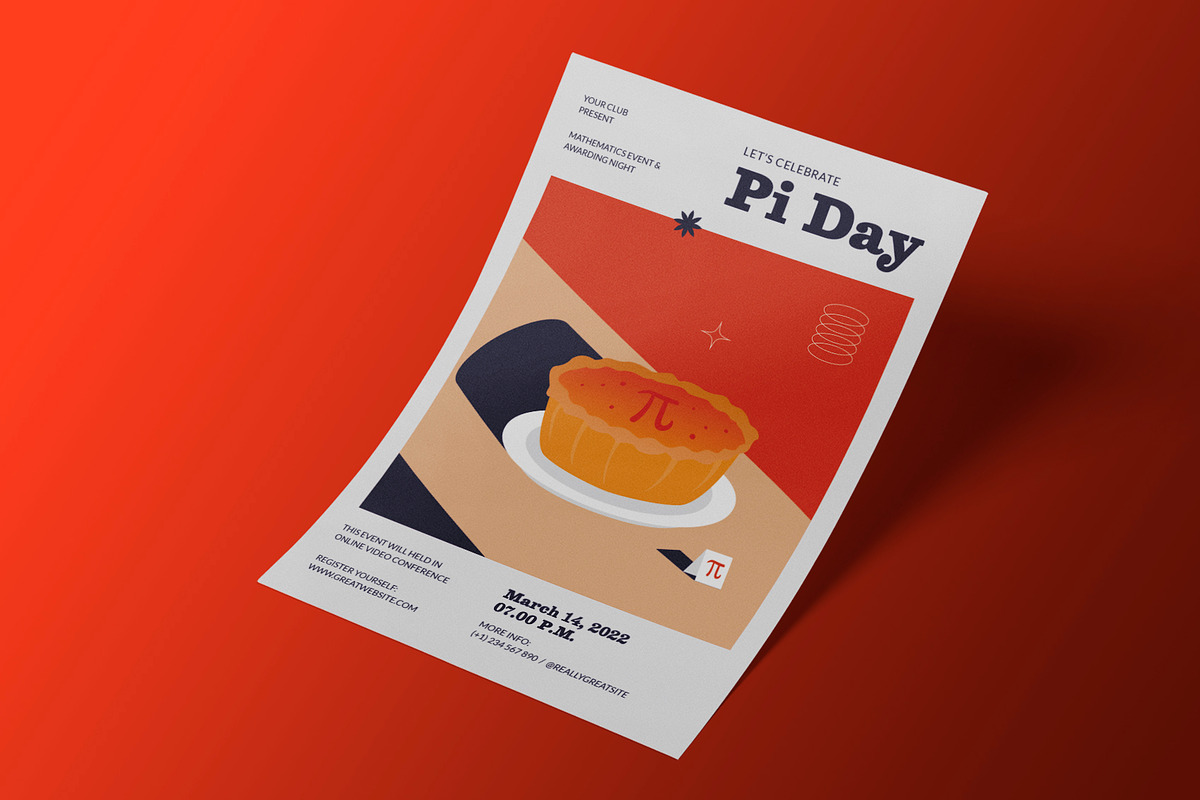 Pi Day Celebration Flyer, a Flyer Template by Neermana (Photo 2 of 4)