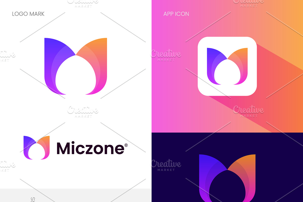 Letter M modern logo design Template, a Branding & Logo Template by Logodesignpond (Photo 1 of 3)
