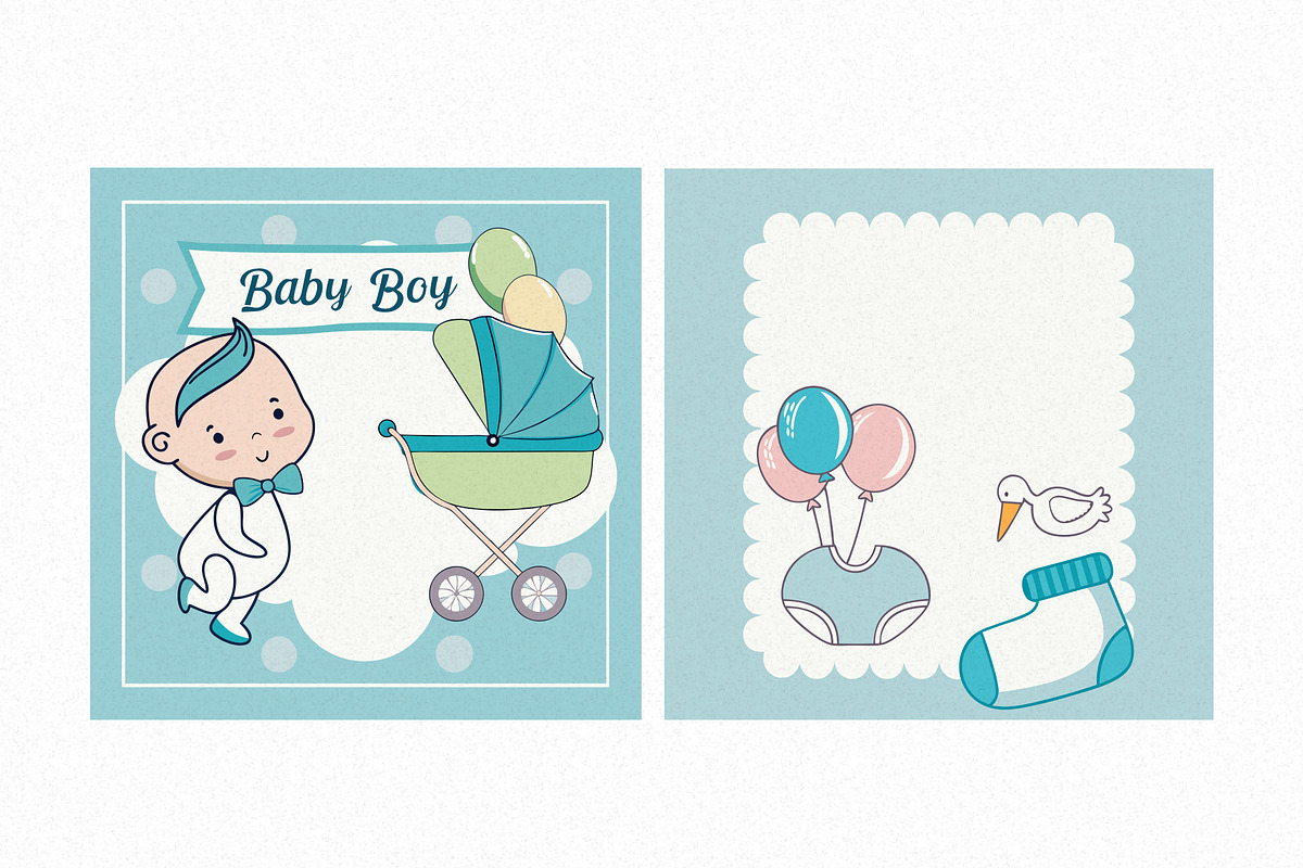Baby Shower Clipart Bundle, an Illustration by Helospace (Photo 6 of 10)