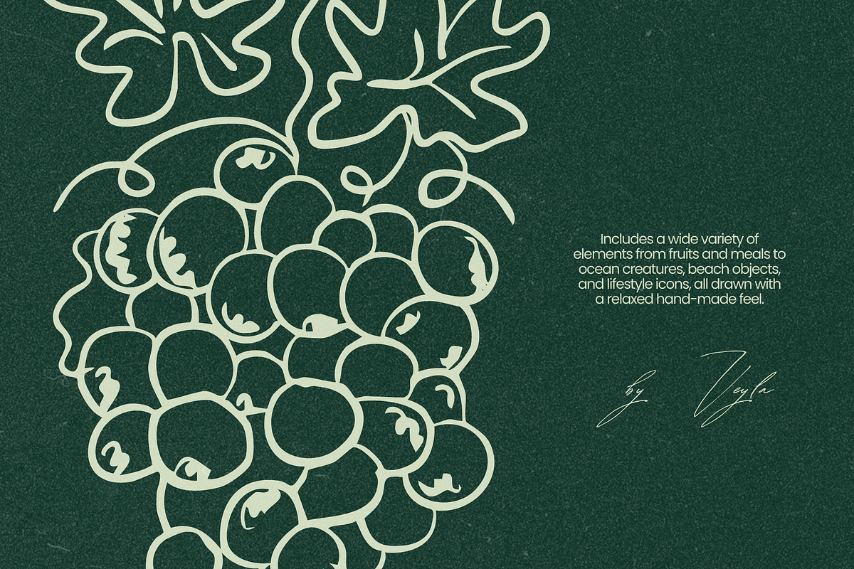 140 + Hand-Drawn Summer Set, an Object Illustration by Veyla (Photo 14 of 16)