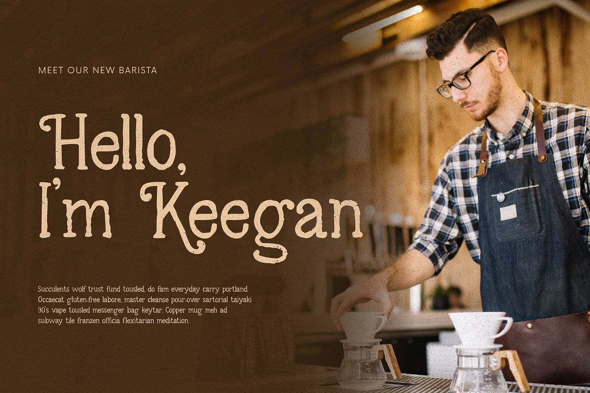 Light Roast | Handdrawn Vintage, a Sans Serif Font by Invasi Studio (Photo 8 of 10)