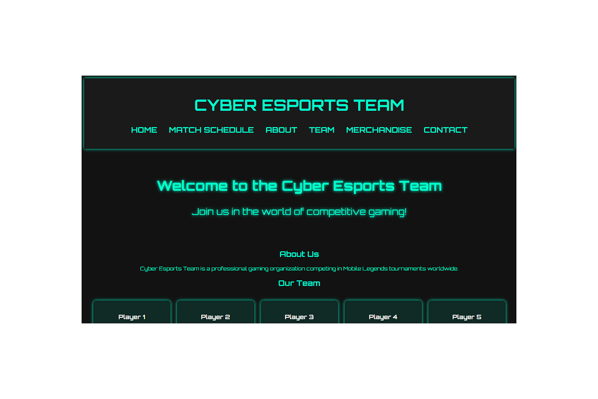 Cyber Esports Team Website, a HTML Template by Al Pavo Studio (Photo 5 of 5)