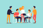 Teamwork, a Person Illustration by Podis (Thumbnail 5 of 5)