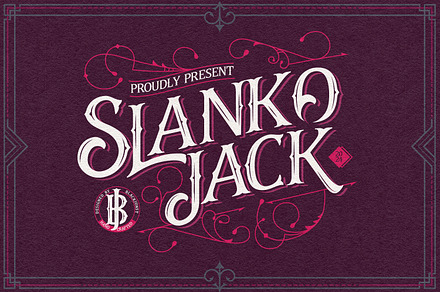 Slanko Jack – Vintage Tattoo Display, a Blackletter Font by Black Junst