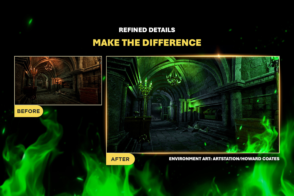 90+ Green Fire Overlay Effects, an Object Graphic by Mikel Blazgad (Photo 5 of 10)