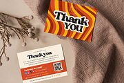 Retro Thank You Card Template, a Card Template by Elegant_Studio44 (Thumbnail 6 of 6)