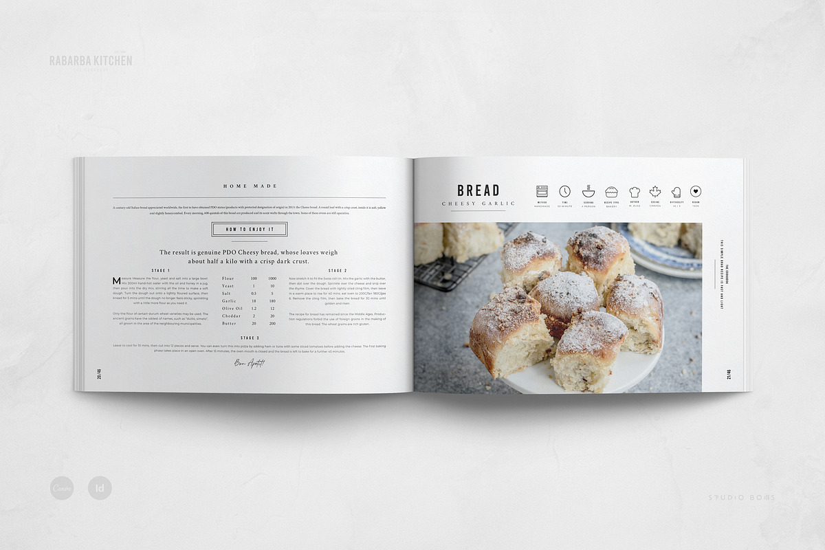 Canva Cookbook | Recipe Book, a Brochure Template by Studio Bons (Photo 12 of 27)