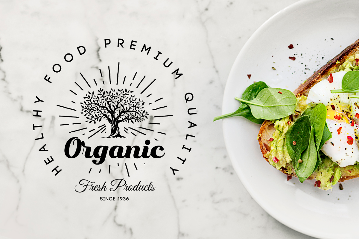 Organic natural food tree logo, a Food Illustration by provector (Photo 2 of 6)